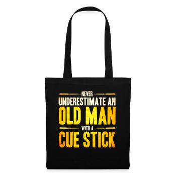 Billard Geschenkidee Billardspieler Pool Snooker - Stoffbeutel - Schwarz - Vorne