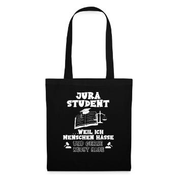 Jura Student weil ich - Stoffbeutel - Schwarz - Vorne