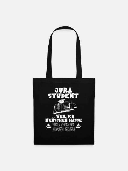 Jura Student weil ich - Stoffbeutel - Schwarz