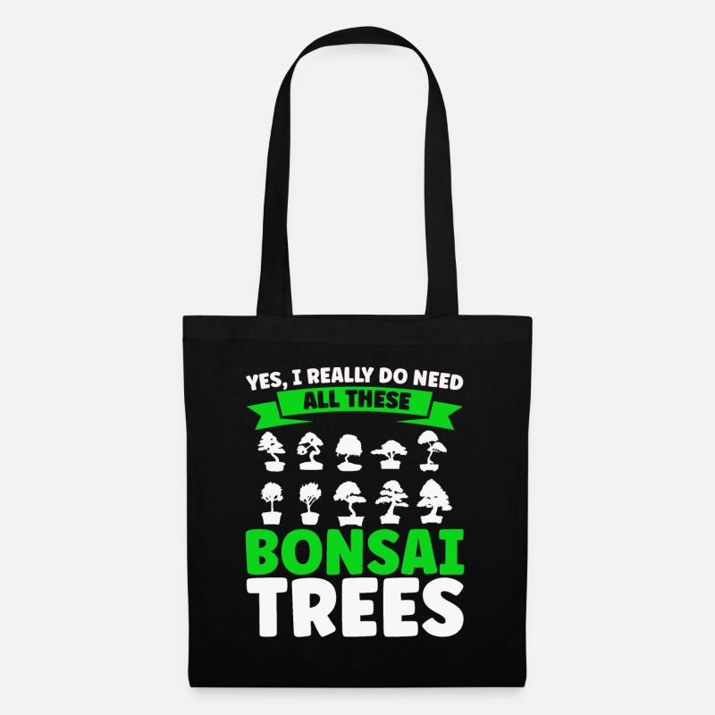 Bonsai Baum Geschenk Japan Bonsai Garten - Stoffbeutel - Schwarz