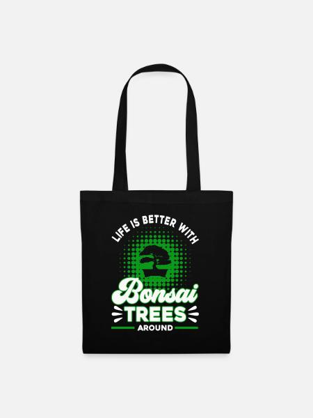 Bonsai Tree Gift Japan Bonsai Garden - Tote Bag - black