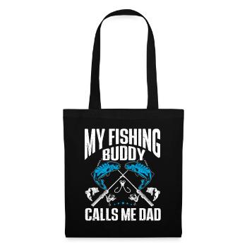 Mon compagnon de pêche m’appelle Papa Pêcheur Pêche - Sac en tissu - noir - Devant