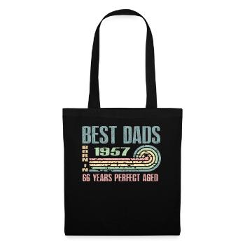 The best fathers were born in 1957, 66 years old, - Tote Bag - black - Front