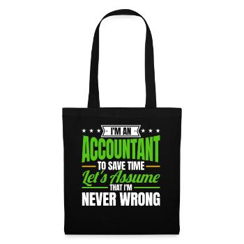 Buchhalter Geschenk Buchhaltung Steuer Cpa - Stoffbeutel - Schwarz - Vorne