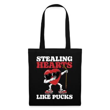 Stealing hearts like Pucks Funny Kids Boys - Tote Bag - black - Front