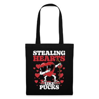 Steal hearts like pucks funny kids boys - Tote Bag - black - Front
