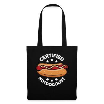 Conception de hot-dog cool pour hommes, femmes, garçons - Sac en tissu - noir - Devant