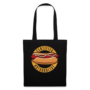 Cool hot dog design for men, women, boys - Tote Bag - black - Front