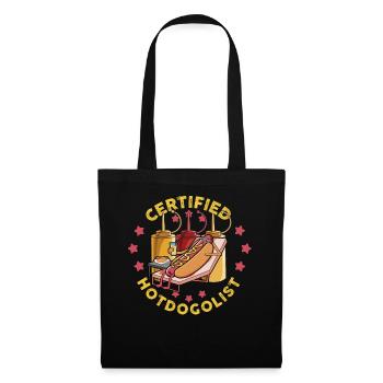 Cool Hot Dog Design for Men Women Boys Sausage - Tote Bag - black - Front