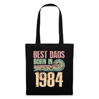 Les meilleurs pères sont nés en 1984, 39 ans, - Sac en tissu - noir - Devant