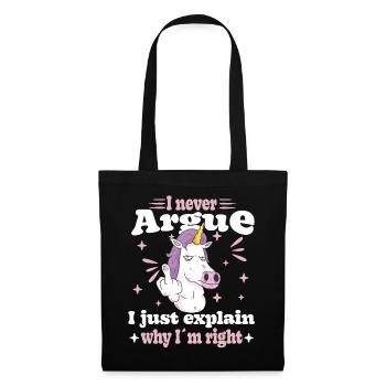 I'm not arguing, I'm just explaining why - Tote Bag - black - Front