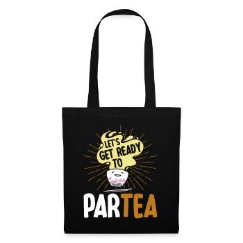 Teetrinker Geschenk Tasse Tee Liebhaber - Stoffbeutel - Schwarz - Vorne