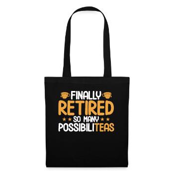 Teetrinker Geschenk Tasse Tee Liebhaber - Stoffbeutel - Schwarz - Vorne