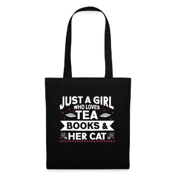 Teetrinker Geschenk Tasse Tee Liebhaber - Stoffbeutel - Schwarz - Vorne