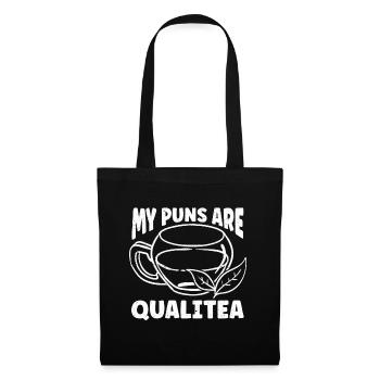 Teetrinker Geschenk Tasse Tee Liebhaber - Stoffbeutel - Schwarz - Vorne