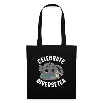 Teetrinker Geschenk Tasse Tee Liebhaber - Stoffbeutel - Schwarz - Vorne