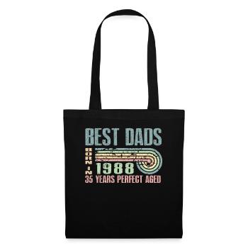 Les meilleurs pères sont nés en 1988, 35 ans, - Sac en tissu - noir - Devant