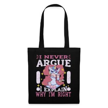 I'm not arguing, I'm just explaining why - Tote Bag - black - Front