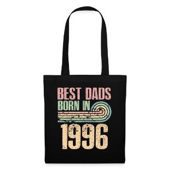Les meilleurs pères sont nés en 1996, 27 ans, - Sac en tissu - noir - Devant