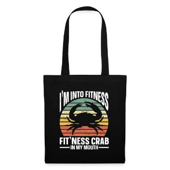 Cadeau amateur de fruits de mer fruits de mer - Sac en tissu - noir - Devant