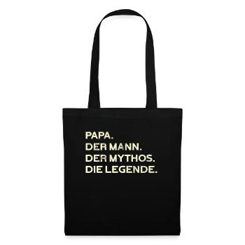 Werdender Papa 2023, Der Mann, Der Mythos, Die - Stoffbeutel - Schwarz - Vorne