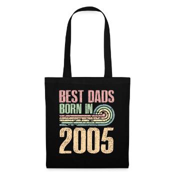 Les meilleurs pères sont nés en 2005, 18 ans, - Sac en tissu - noir - Devant