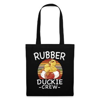 Canard en caoutchouc Canard jaune Équipage Baignade Canards Canards Canards - Sac en tissu - noir - Devant