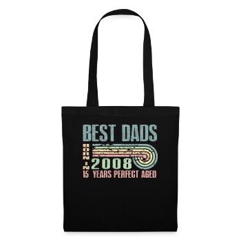 The best fathers were born in 2008, 15 years old, - Tote Bag - black - Front