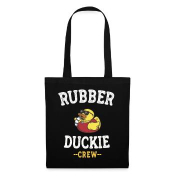 Canard en caoutchouc Canard jaune Équipage Baignade Canards Canards Canards - Sac en tissu - noir - Devant