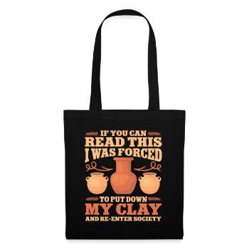 Ceramic Oven Cermaicist Ceramic Clay Oven Pot - Tote Bag - black - Front