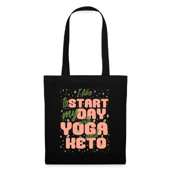 Ketosis Régime cétogène Régime Yoga Ketarian - Sac en tissu - noir - Devant