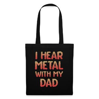 J’écoute du metal avec mon T-shirt Papa pour enfants - Sac en tissu - noir - Devant