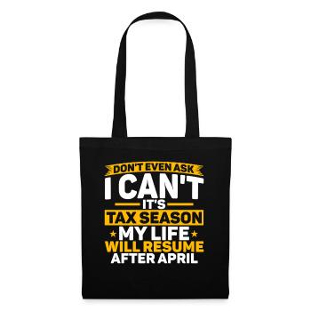 Steuersaison Cpa Buchhalter Geschenk Steuertag - Stoffbeutel - Schwarz - Vorne
