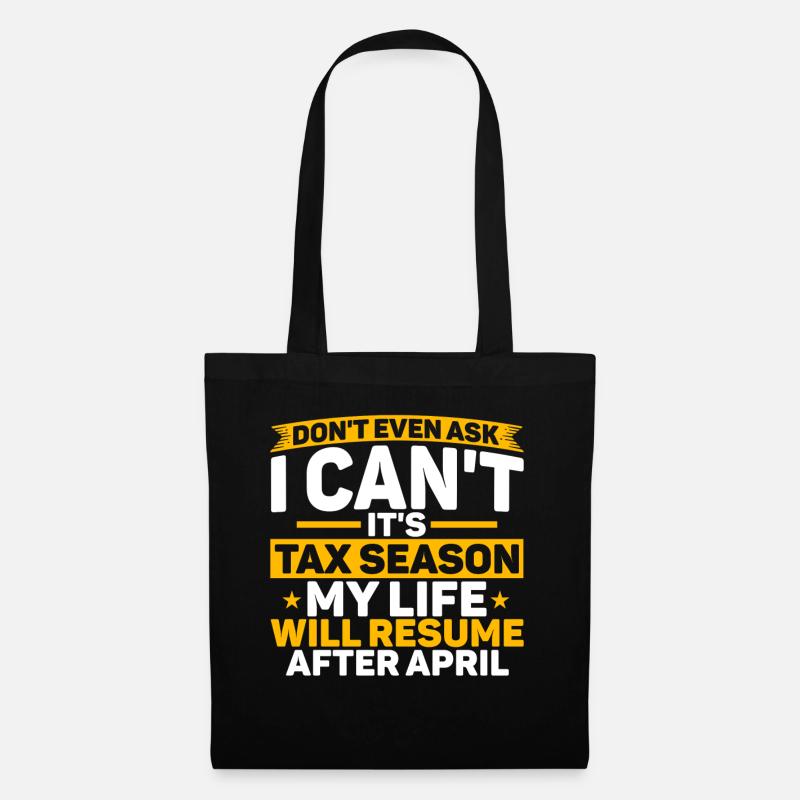 Steuersaison Cpa Buchhalter Geschenk Steuertag - Stoffbeutel - Schwarz
