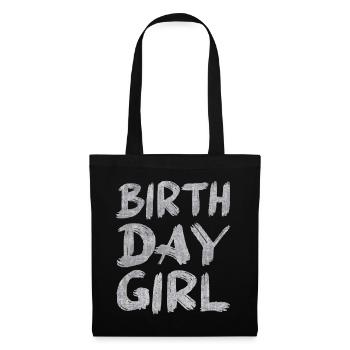fille d’anniversaire - Sac en tissu - noir - Devant