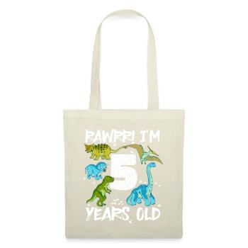 Five years 5th birthday 5 years, dinosaurs - Tote Bag - nature - Front