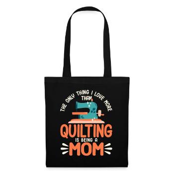 Quilting Gift Sewing Knitting Quilter - Tote Bag - black - Front