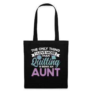 Quilting Gift Sewing Knitting Quilter - Tote Bag - black - Front