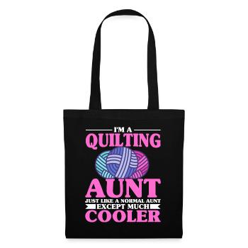 Quilting Gift Sewing Knitting Quilter - Tote Bag - black - Front