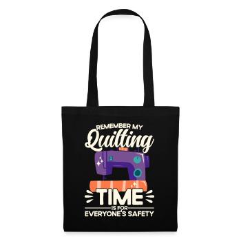 Quilting Gift Sewing Knitting Quilter - Tote Bag - black - Front