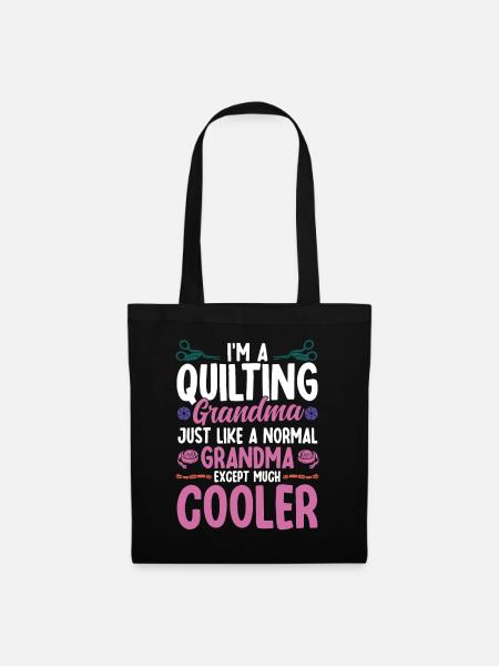 Quilten Geschenk Nähen Stricken Quilter - Stoffbeutel - Schwarz