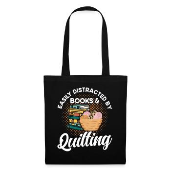 Quilting Gift Sewing Knitting Quilter - Tote Bag - black - Front