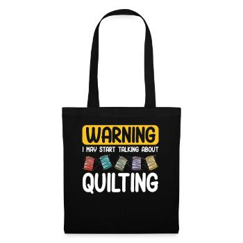 Quilting Gift Sewing Knitting Quilter - Tote Bag - black - Front