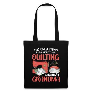 Quilting Gift Sewing Knitting Quilter - Tote Bag - black - Front