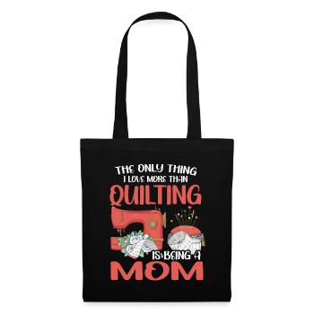 Quilting Gift Sewing Knitting Quilter - Tote Bag - black - Front