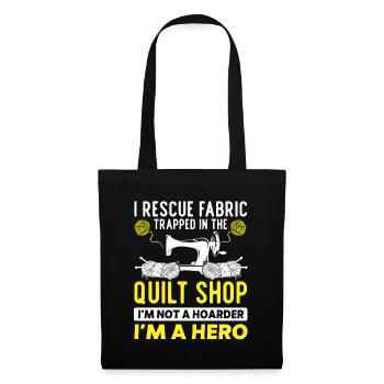 Quilting Gift Sewing Knitting Quilter - Tote Bag - black - Front
