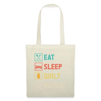 Quilten Geschenk Nähen Stricken Quilter - Stoffbeutel - Natur - Vorne