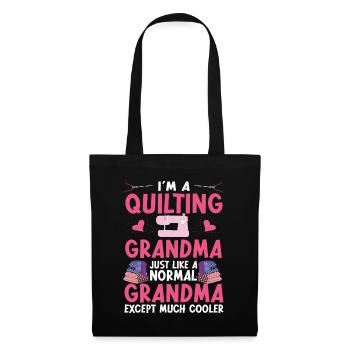 Quilting Gift Sewing Knitting Quilter - Tote Bag - black - Front