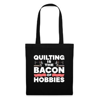 Quilting Gift Sewing Knitting Quilter - Tote Bag - black - Front