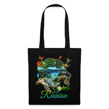 Ile de la Réunion Nature Plage Cadeau Voyage - Sac en tissu - noir - Devant